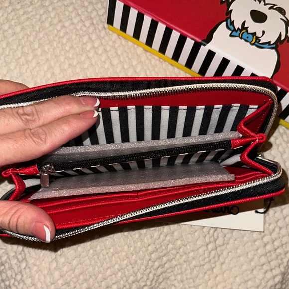 Marc Tetro Red and White Dog Large Wallet (NWT) - Picture 4 of 5
